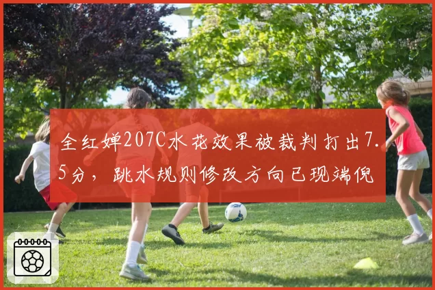 全红婵207C水花效果被裁判打出7.5分,跳水规则修改方向已现端倪